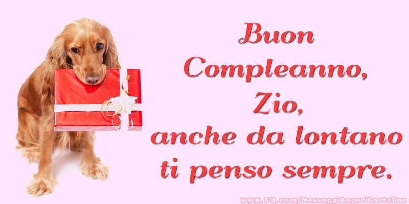 Cartoline di compleanno per Zio - Buon Compleanno, zio anche da lontano ti penso sempre.