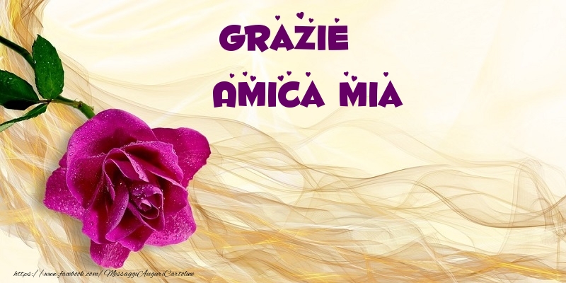 Cartoline di grazie per Amica - Grazie amica mia