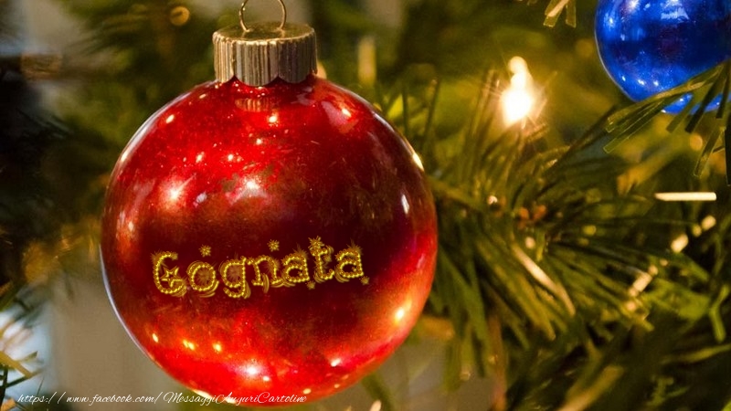 Cartoline di Natale per Cognata - Il tuo nome sul globo di Natale cognata