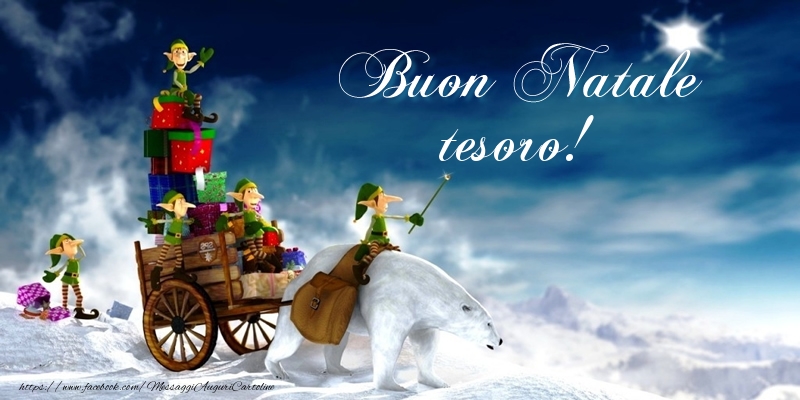 Cartoline di Natale per Fidanzata - Buon Natale tesoro!