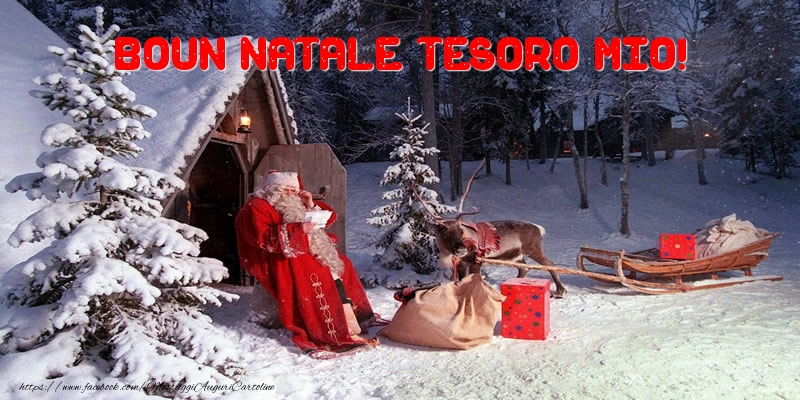 Cartoline di Natale per Marito - Boun Natale tesoro mio!