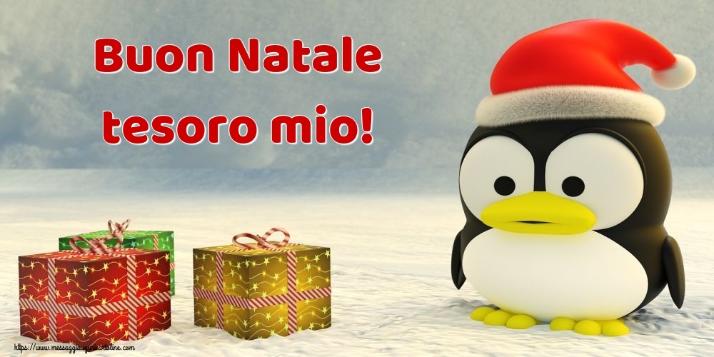 Cartoline di Natale per Moglie - Buon Natale tesoro mio!