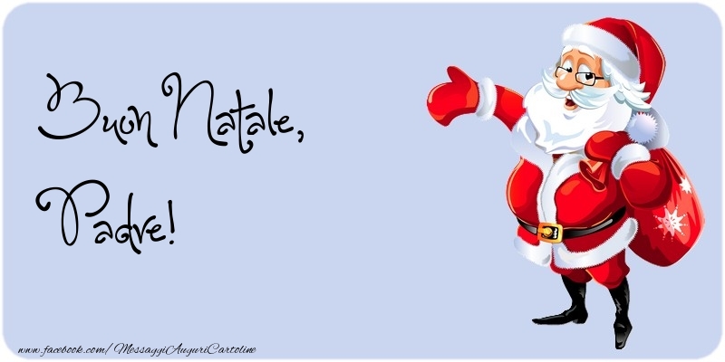 Cartoline di Natale per Padre - Buon Natale, padre
