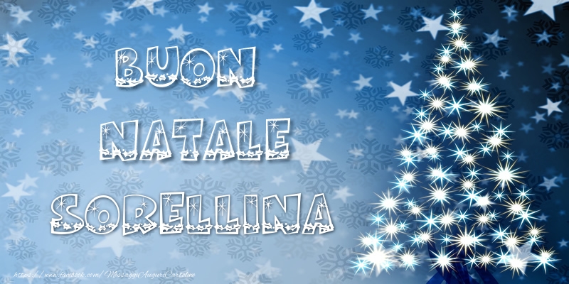 Cartoline di Natale per Sorella - Buon Natale sorellina!