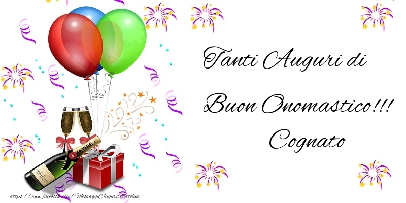 Cartoline di onomastico per Cognato - Tanti Auguri di Buon Onomastico!!! cognato