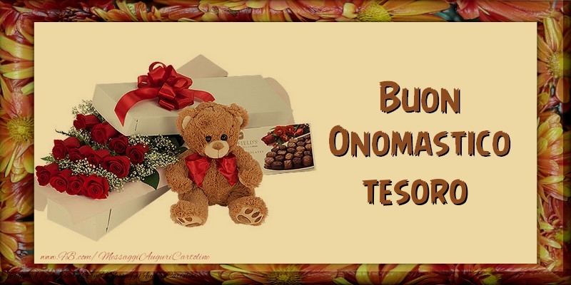 Cartoline di onomastico per Fidanzato - Buon Onomastico tesoro