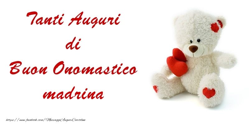 Cartoline di onomastico per Madrina - Tanti Auguri di Buon Onomastico madrina