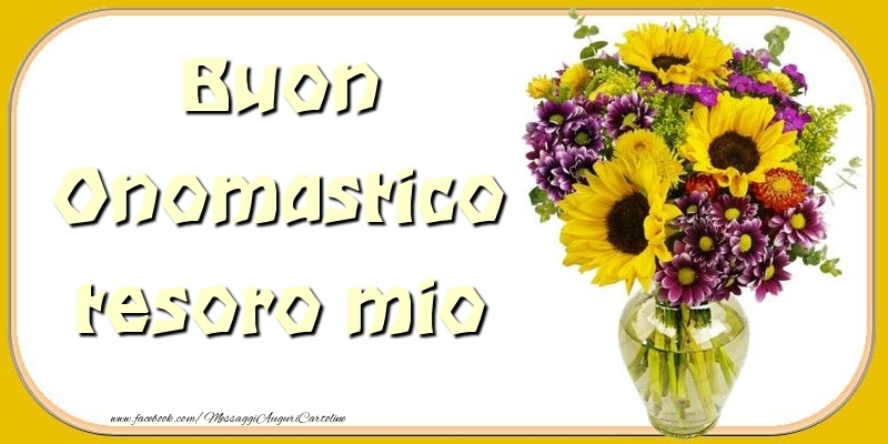 Cartoline di onomastico per Marito - Buon Onomastico tesoro mio