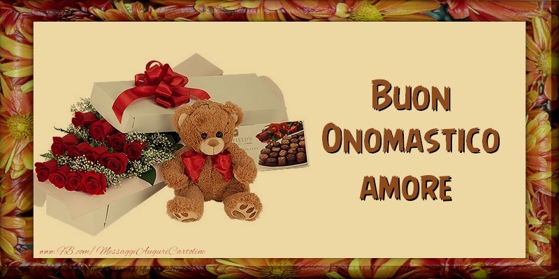 Cartoline di onomastico per Marito - Buon Onomastico amore