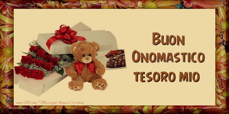 Cartoline di onomastico per Moglie - Buon Onomastico tesoro mio
