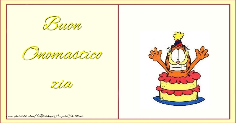 Cartoline di onomastico per Zia - Buon Onomastico zia