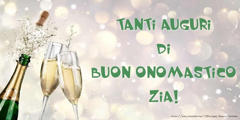 Cartoline di onomastico per Zia - Tanti Auguri di Buon Onomastico zia!