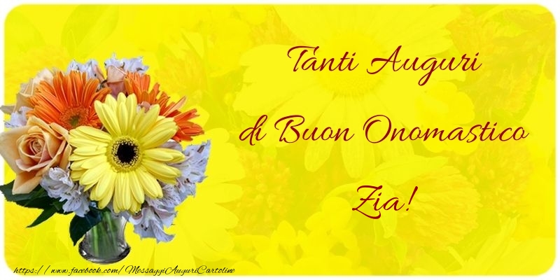 Cartoline di onomastico per Zia - Tanti Auguri di Buon Onomastico zia