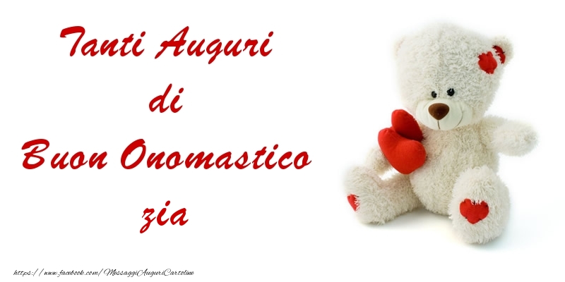 Cartoline di onomastico per Zia - Tanti Auguri di Buon Onomastico zia