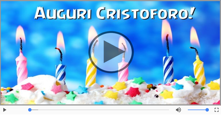 Tanti auguri Cristoforo!