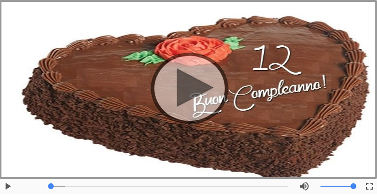 Cartoline animate e musicali: Buon Compleanno 12 anni!