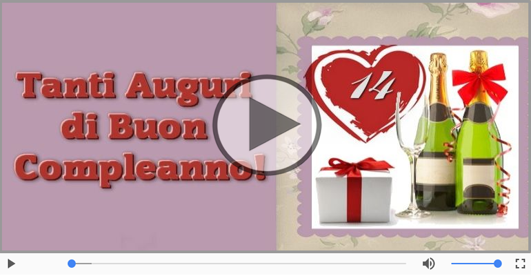Cartoline animate e musicali: Buon Compleanno 14 anni!