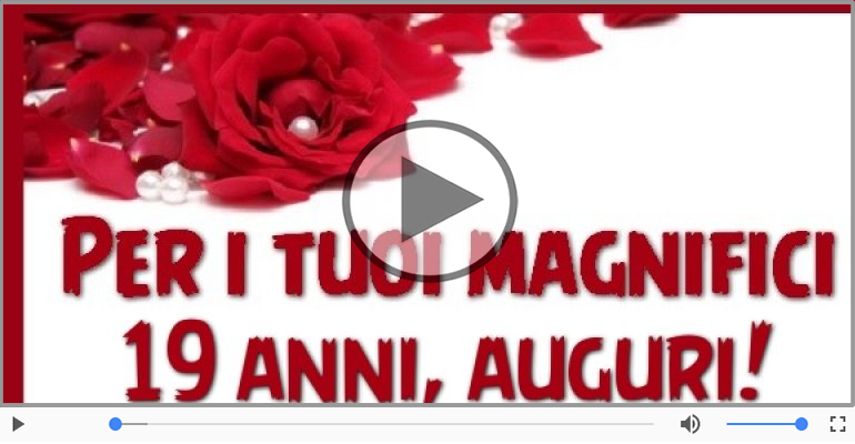 Cartoline animate e musicali: Buon Compleanno 19 anni!
