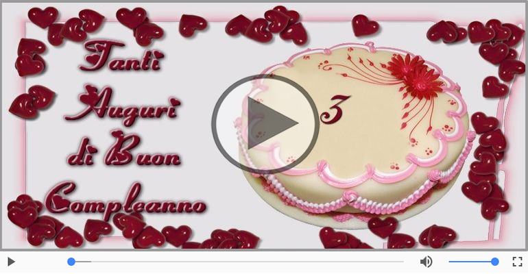 Cartoline musicali: Buon Compleanno 3 anni!