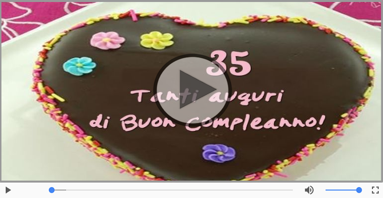 Cartoline animate e musicali: Buon Compleanno 35 anni!