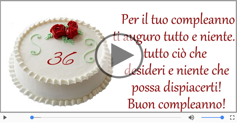 Cartoline musicali: Buon Compleanno 36 anni!