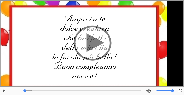 Buon compleanno amore!