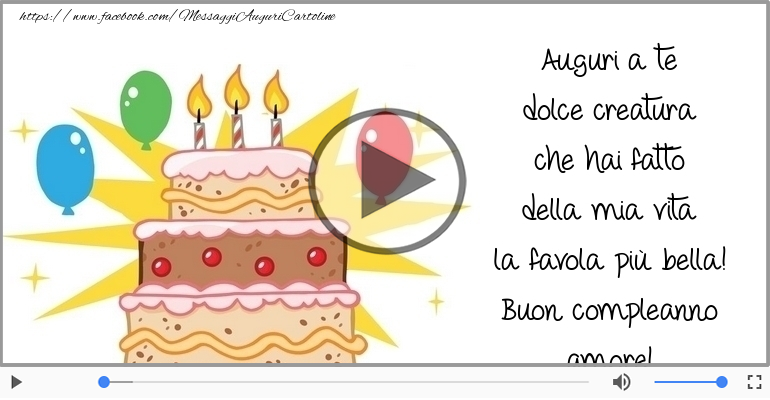 Buon compleanno amore!
