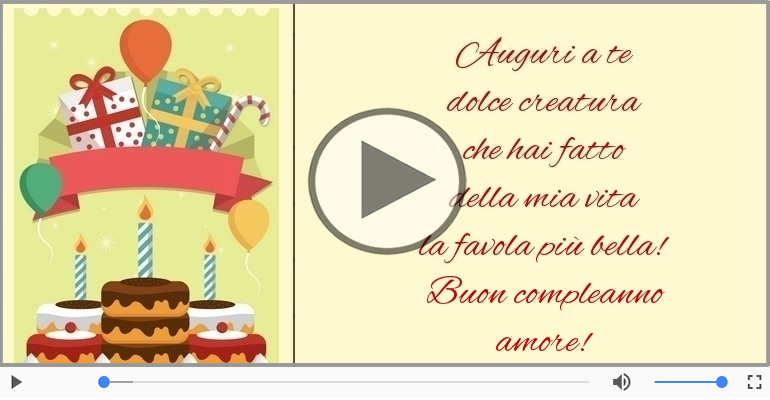 Buon compleanno amore!