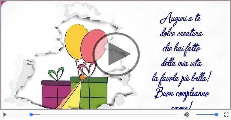 Buon compleanno amore!