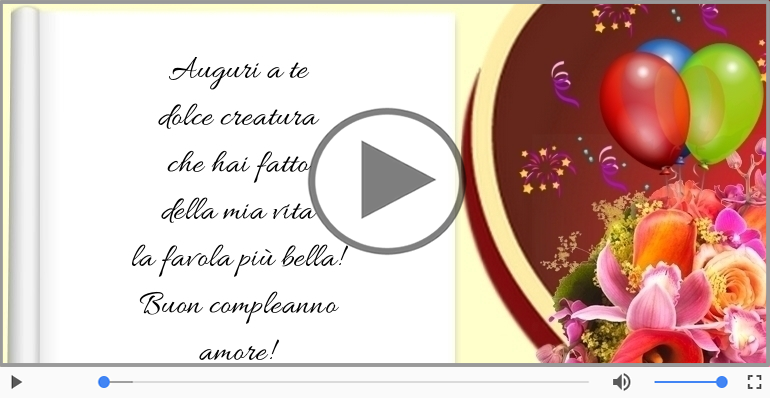 Buon compleanno amore!