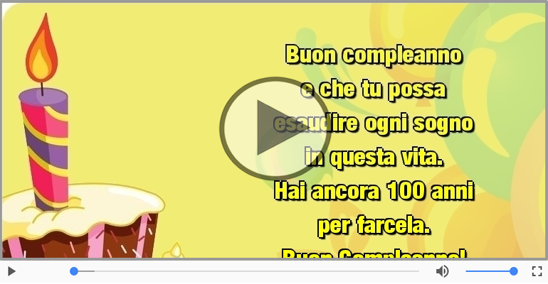 Hai ancora 100 anni  per farcela. Buon Compleanno!