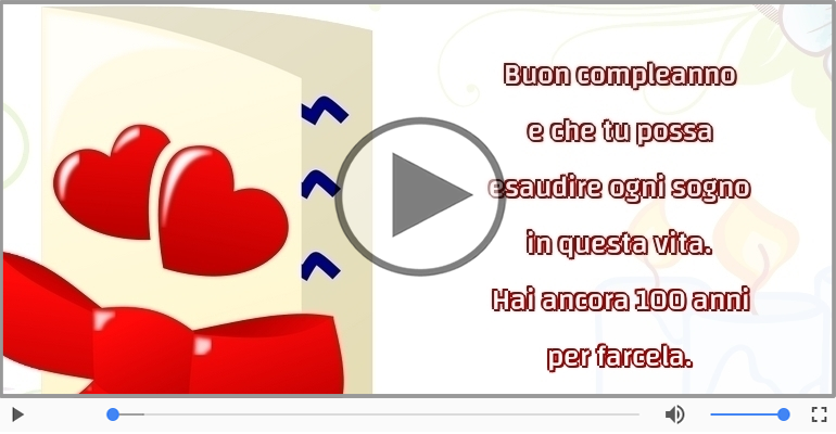 Hai ancora 100 anni  per farcela. Buon Compleanno!