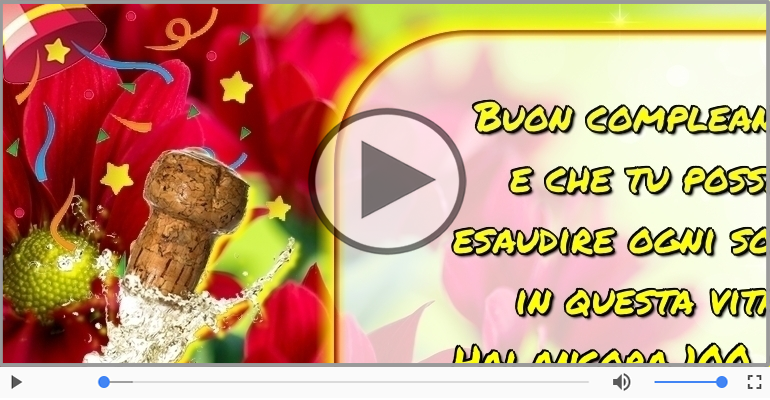Hai ancora 100 anni  per farcela. Buon Compleanno!
