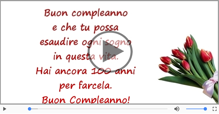 Hai ancora 100 anni  per farcela. Buon Compleanno!