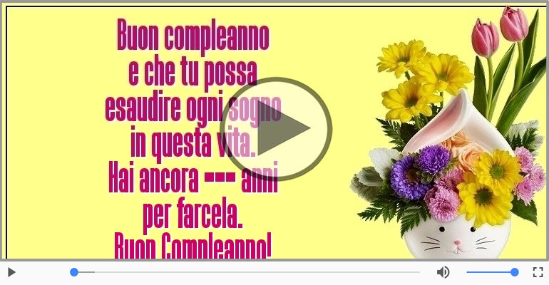 Hai ancora 100 anni  per farcela. Buon Compleanno!