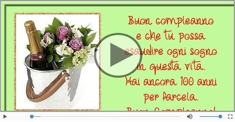 Hai ancora 100 anni  per farcela. Buon Compleanno!