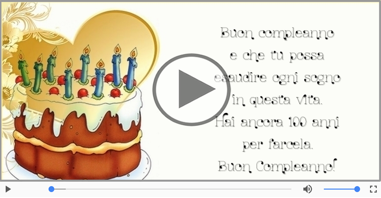 Hai ancora 100 anni  per farcela. Buon Compleanno!