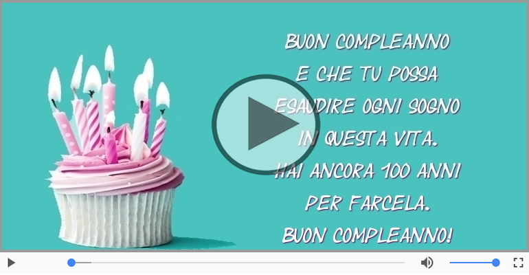 Hai ancora 100 anni  per farcela. Buon Compleanno!