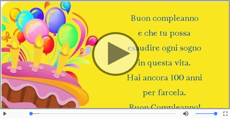 Hai ancora 100 anni  per farcela. Buon Compleanno!