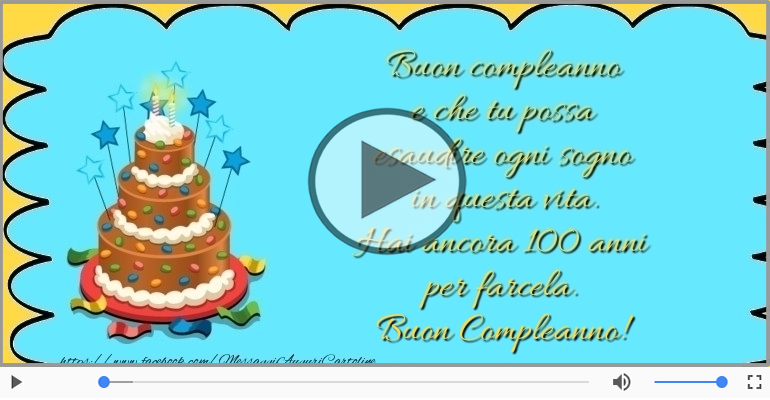 Hai ancora 100 anni  per farcela. Buon Compleanno!