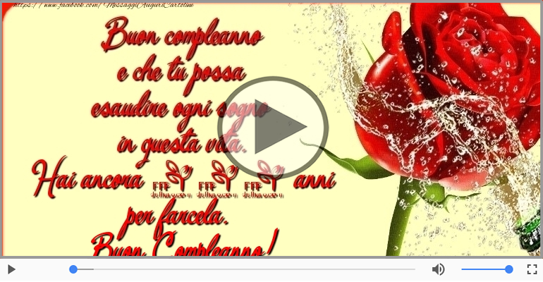 Hai ancora 100 anni  per farcela. Buon Compleanno!