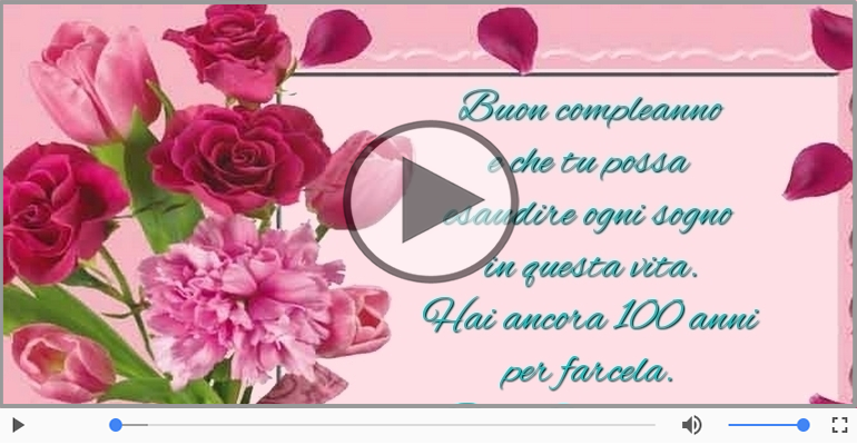 Hai ancora 100 anni  per farcela. Buon Compleanno!