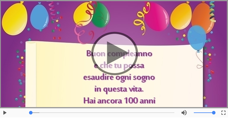 Hai ancora 100 anni  per farcela. Buon Compleanno!