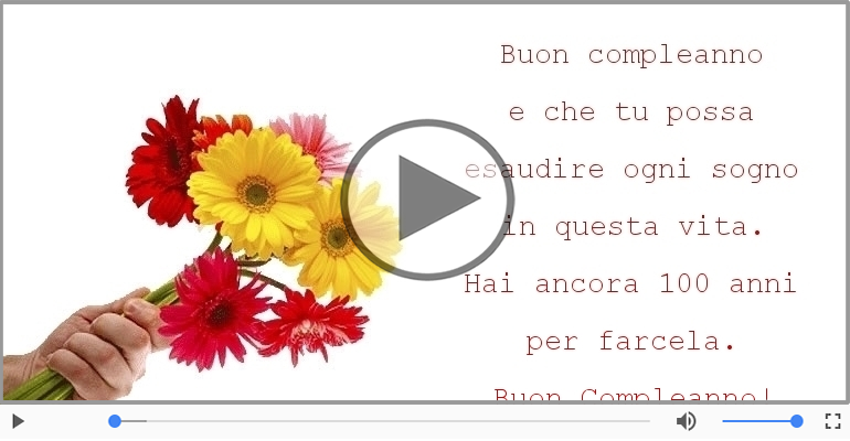 Hai ancora 100 anni  per farcela. Buon Compleanno!