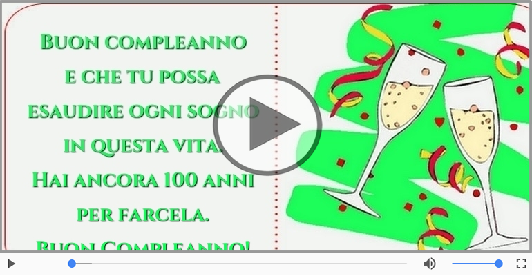 Hai ancora 100 anni  per farcela. Buon Compleanno!