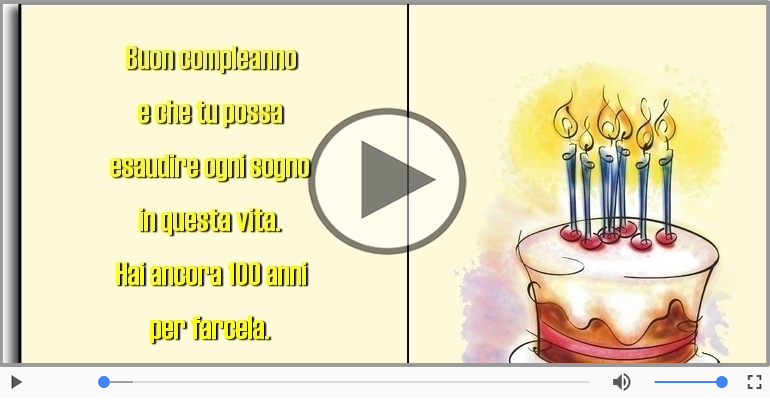 Hai ancora 100 anni  per farcela. Buon Compleanno!