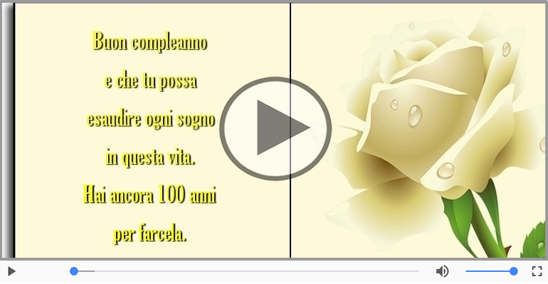 Hai ancora 100 anni  per farcela. Buon Compleanno!