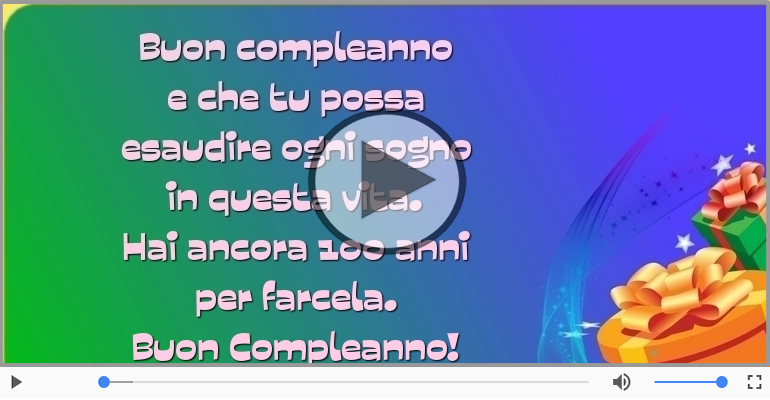 Hai ancora 100 anni  per farcela. Buon Compleanno!