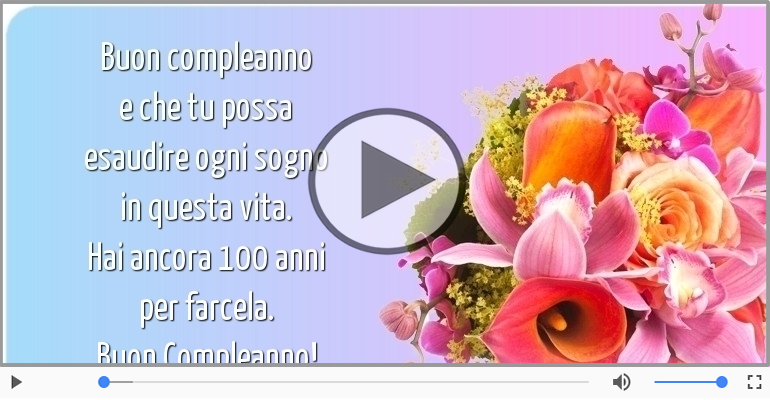 Hai ancora 100 anni  per farcela. Buon Compleanno!