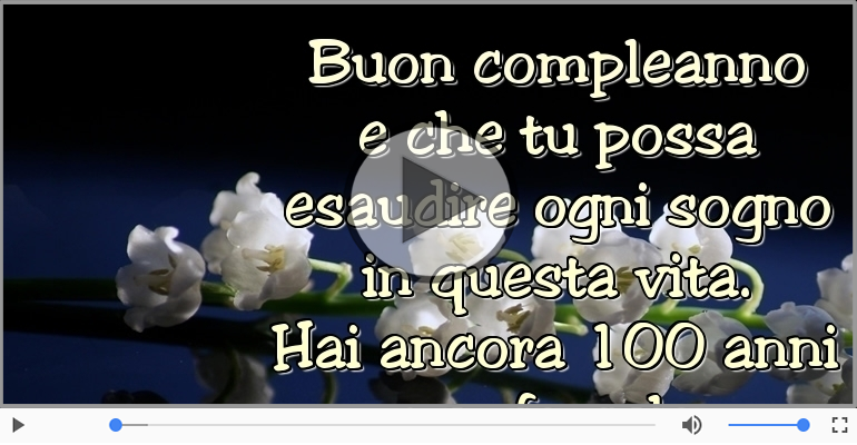 Hai ancora 100 anni  per farcela. Buon Compleanno!